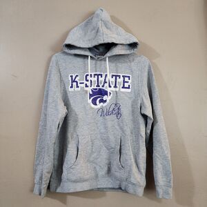 Russell Boys K-State KSU Wildcats Pullover Hoodie Sweatshirt Size M 8/10 Gray